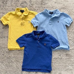 Polo by Ralph Lauren Kids Polo Shirt Bundle - Yellow, Sky Blue, Deep Blue